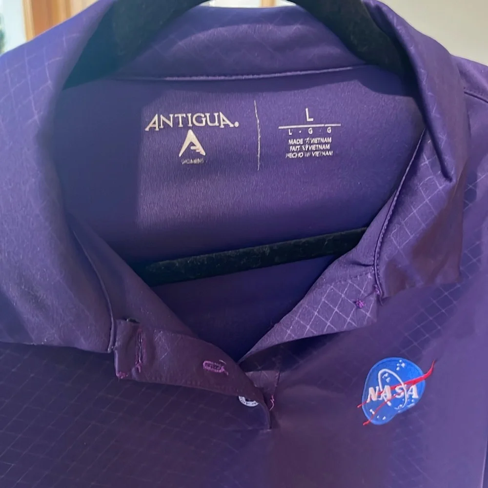 Antigua Purple NASA Polo Shirt - Picture 2 of 4